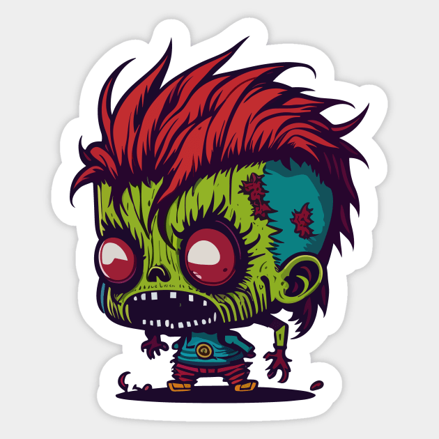 Cute Zombie Sticker by SpriteGuy95